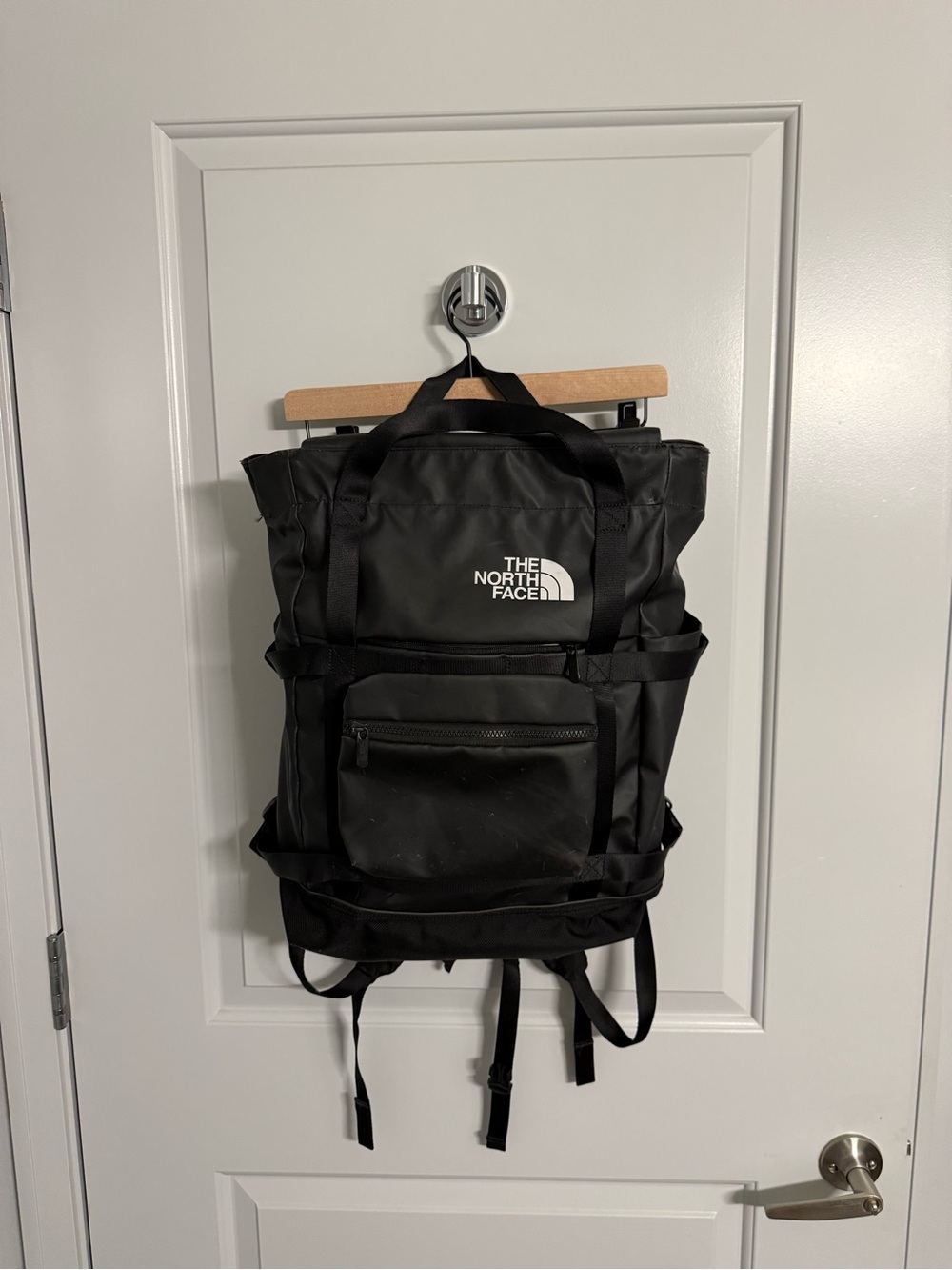 The North Face Black Roll-Top Travel Backpack
